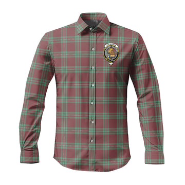 MacGregor Hunting Ancient Tartan Long Sleeve Button Up Shirt with Family Crest