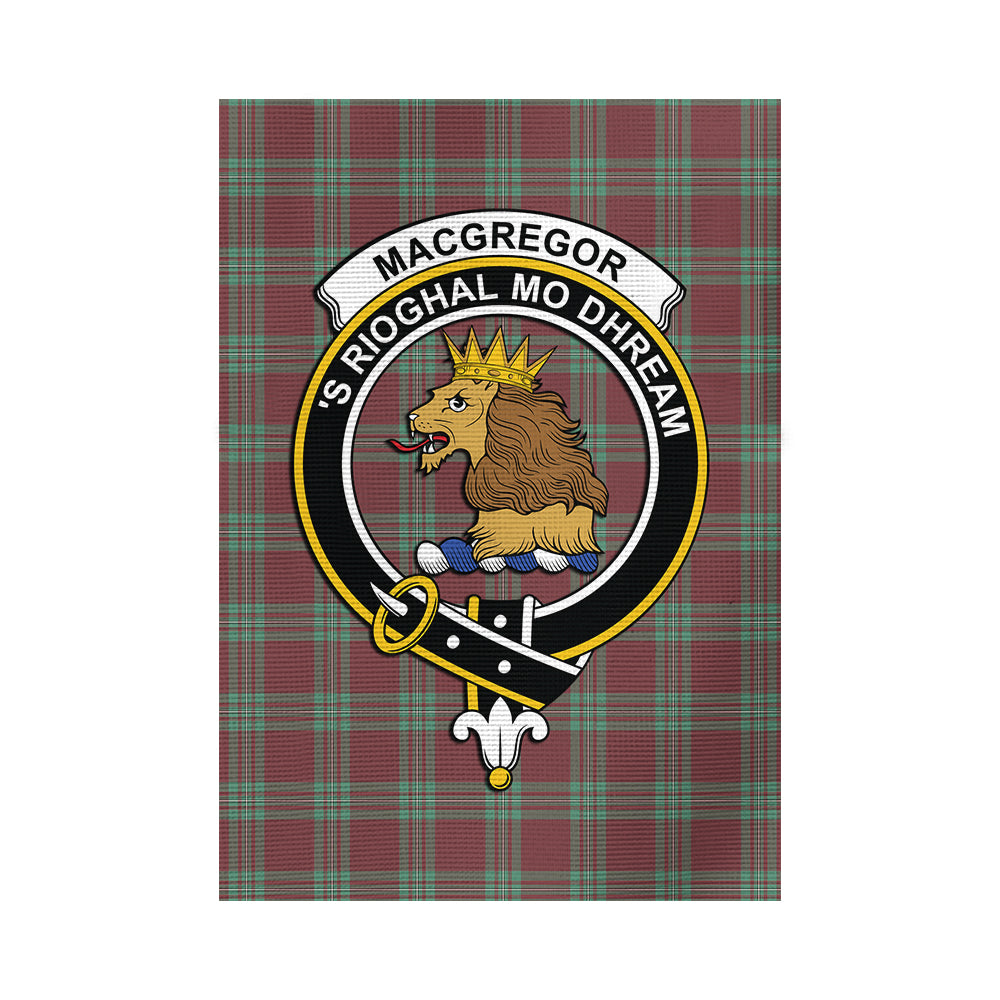 MacGregor Hunting Ancient Tartan Flag with Family Crest - Tartan Vibes Clothing