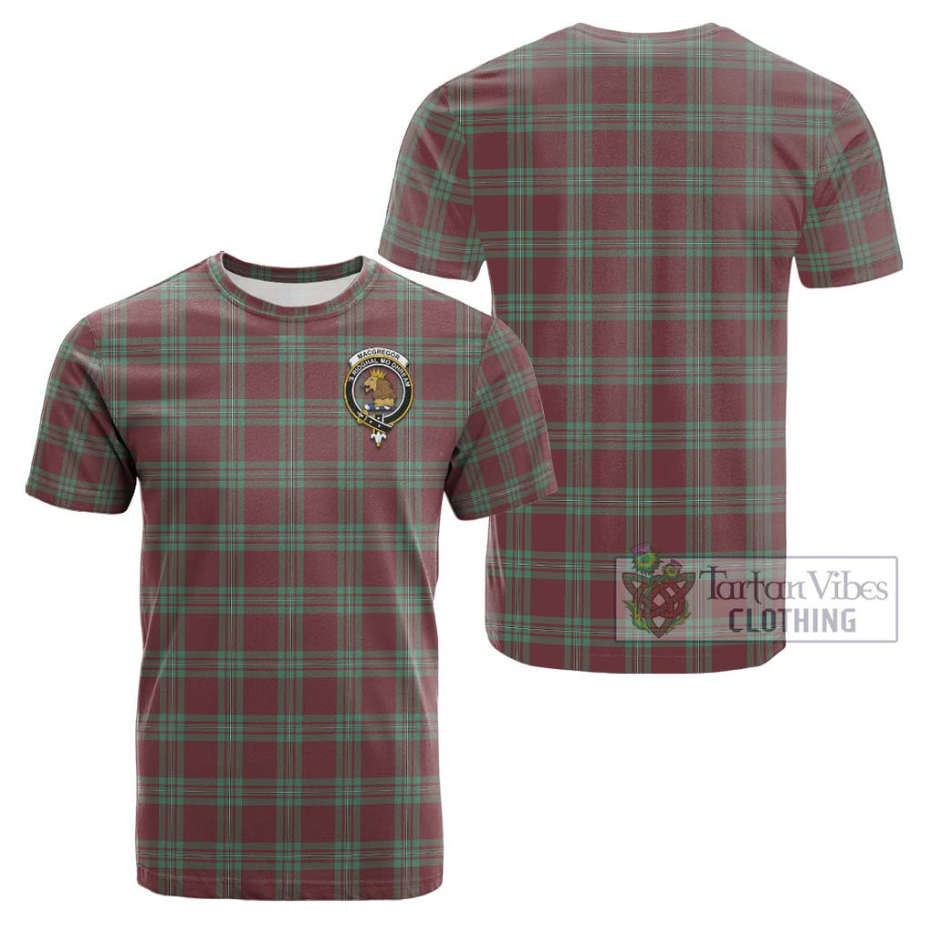 MacGregor Hunting Ancient Tartan Cotton T-Shirt with Family Crest Kid's Shirt - Tartanvibesclothing Shop