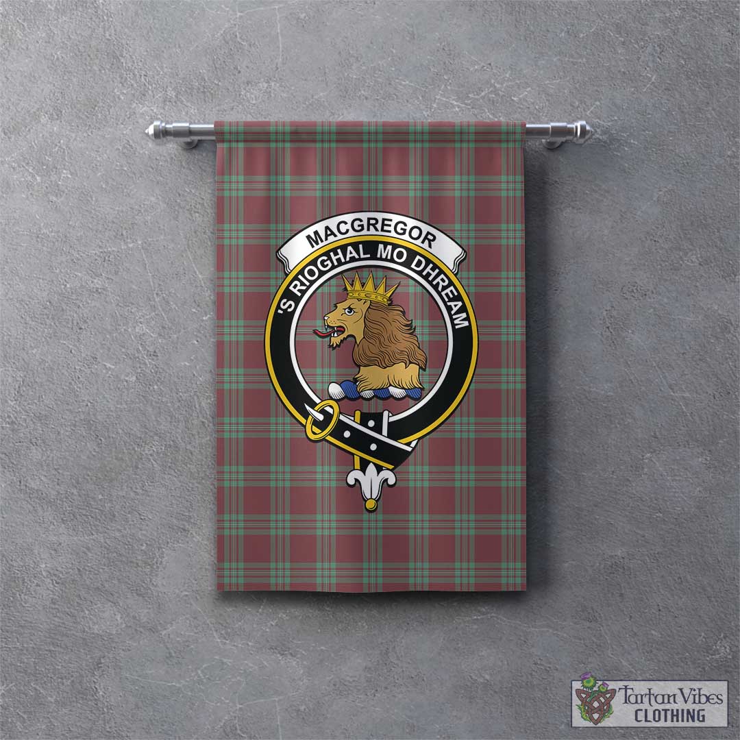 Tartan Vibes Clothing MacGregor Hunting Ancient Tartan Gonfalon, Tartan Banner with Family Crest