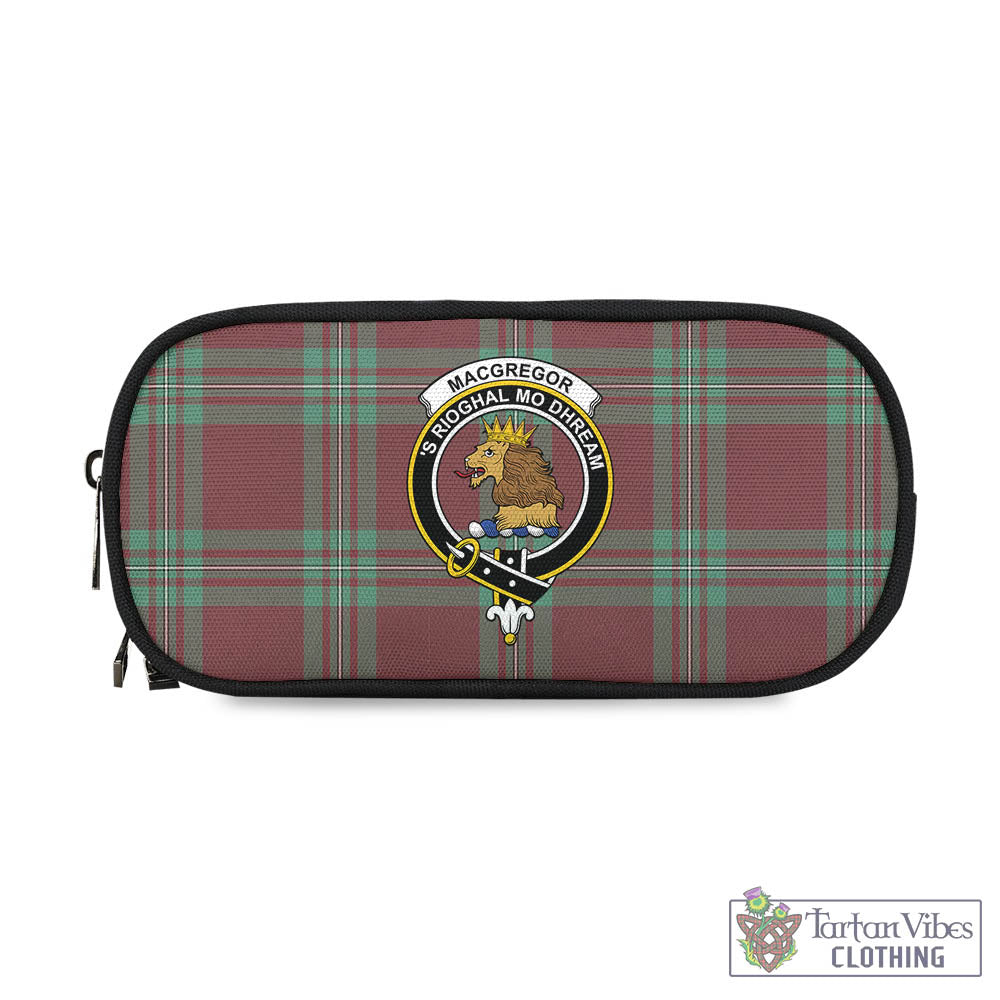 Tartan Vibes Clothing MacGregor Hunting Ancient Tartan Pen and Pencil Case with Family Crest