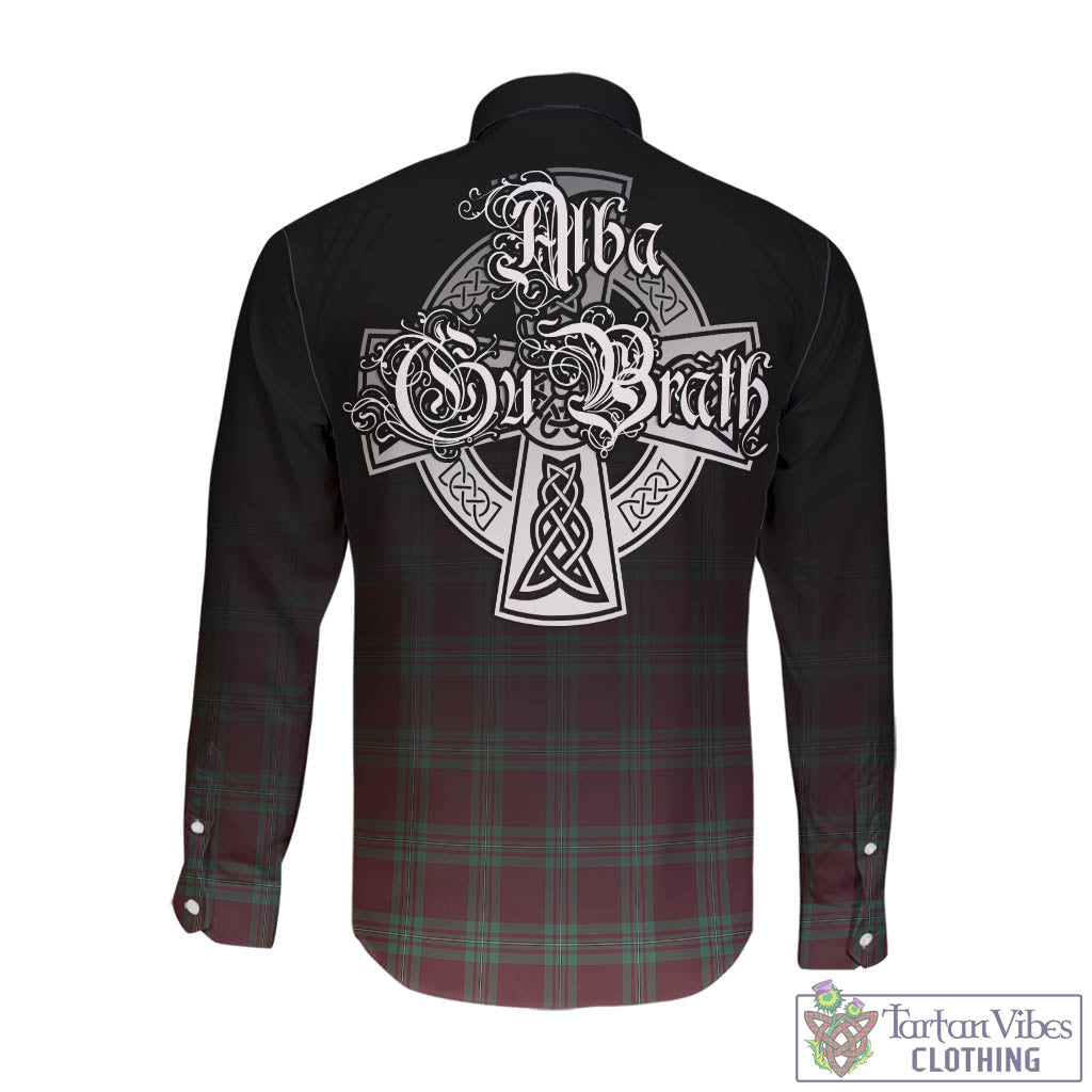 Tartan Vibes Clothing MacGregor Hunting Ancient Tartan Long Sleeve Button Up Featuring Alba Gu Brath Family Crest Celtic Inspired