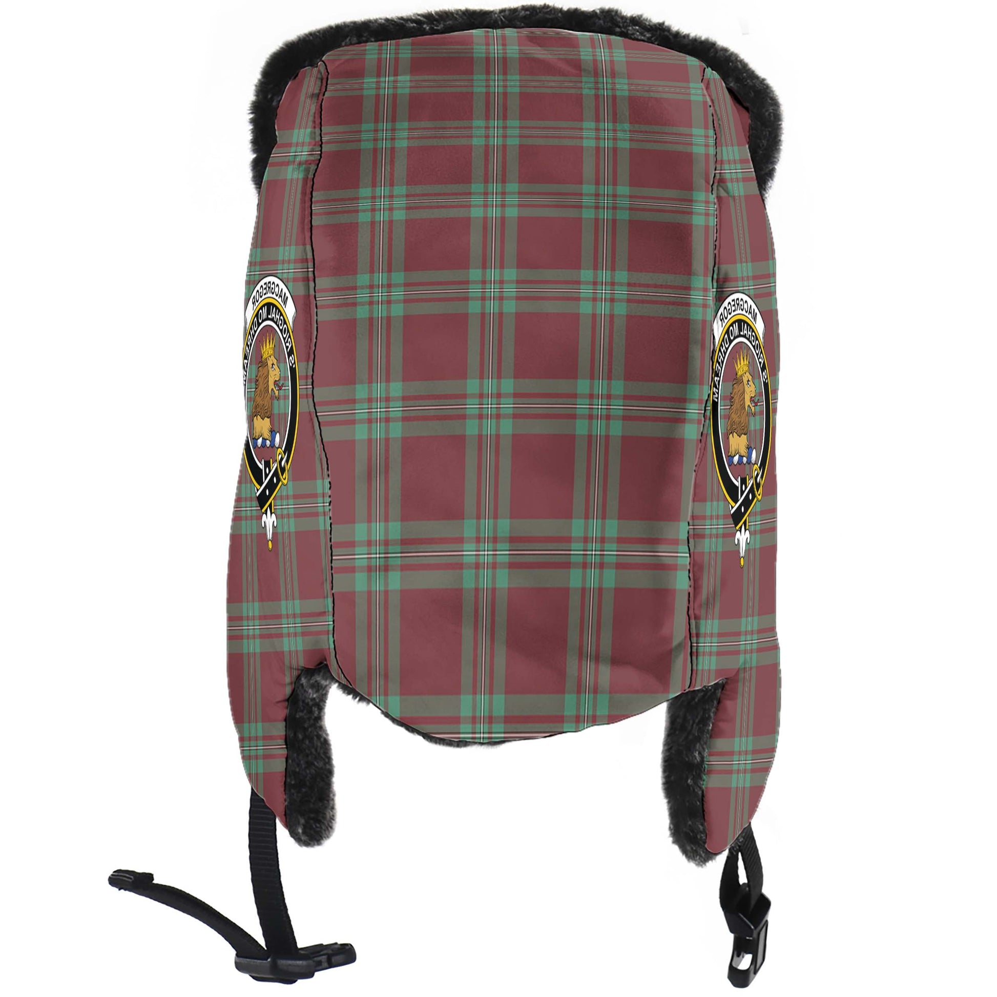 MacGregor Hunting Ancient Tartan Winter Trapper Hat with Family Crest - Tartanvibesclothing