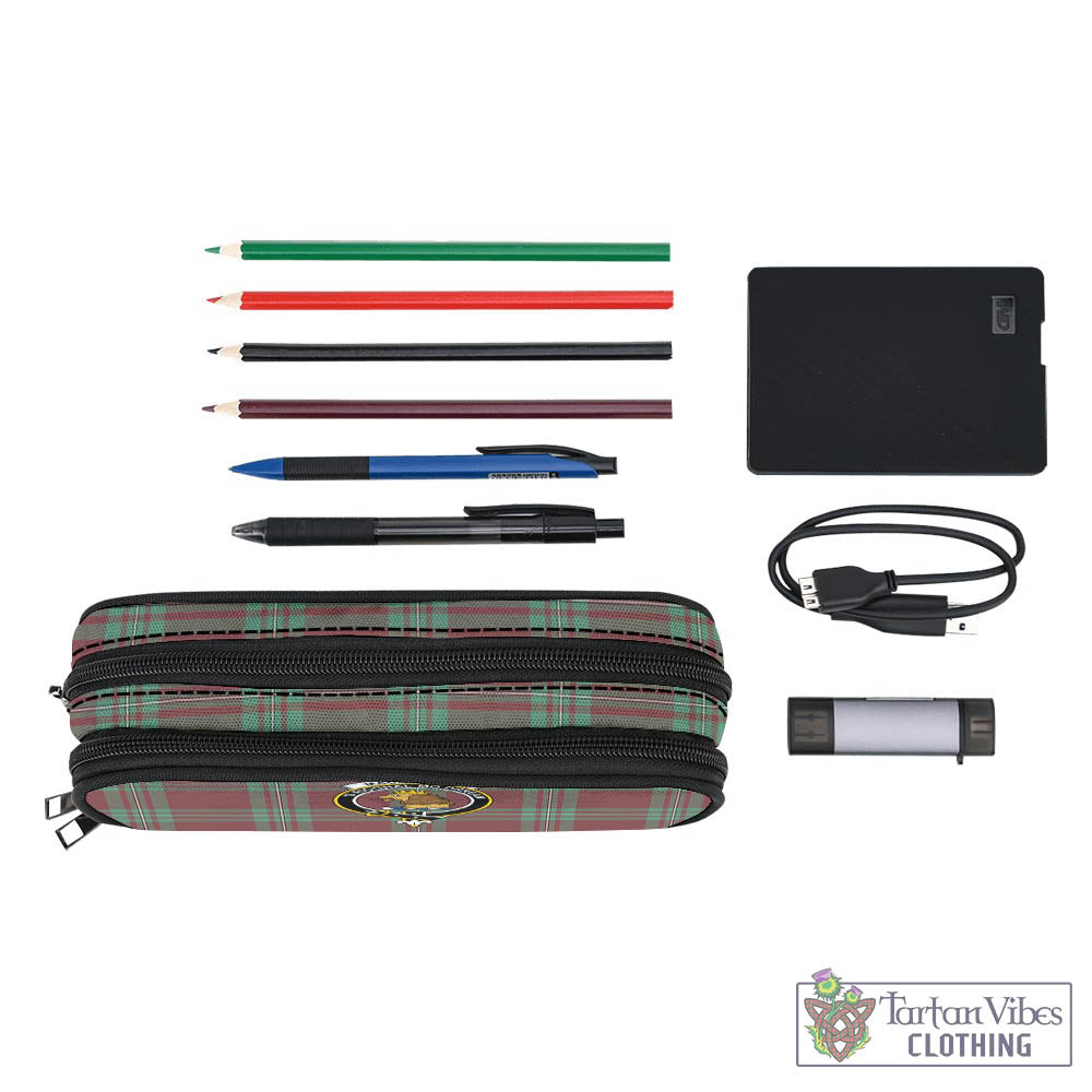 Tartan Vibes Clothing MacGregor Hunting Ancient Tartan Pen and Pencil Case with Family Crest