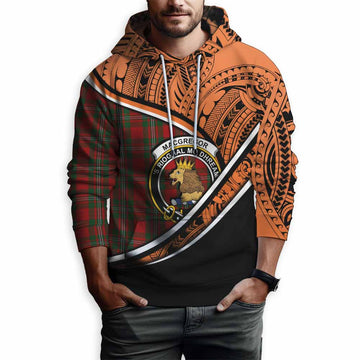 MacGregor (McGregor) Crest Tartan Hoodie with Polynesian Vibes Style - Orange Version