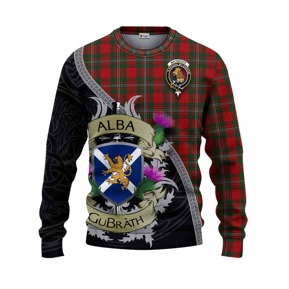 MacGregor (McGregor) Tartan Family Crest Knitted Sweater Lion Rampant Royal Thistle Shield Celtic Inspired Unisex - Tartan Vibes Clothing