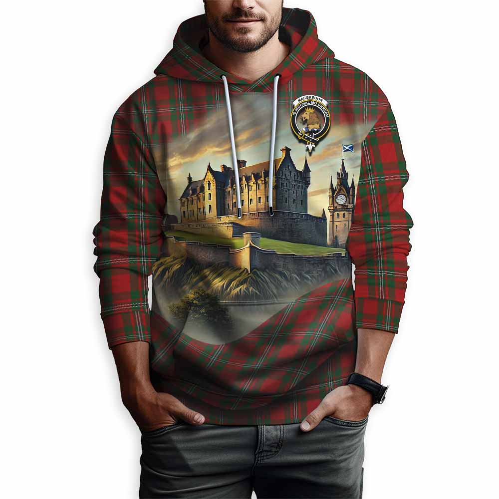 MacGregor (McGregor) Tartan Family Crest Hoodie with Scottish Ancient Castle Style Pullover Hoodie - Tartan Vibes Clothing