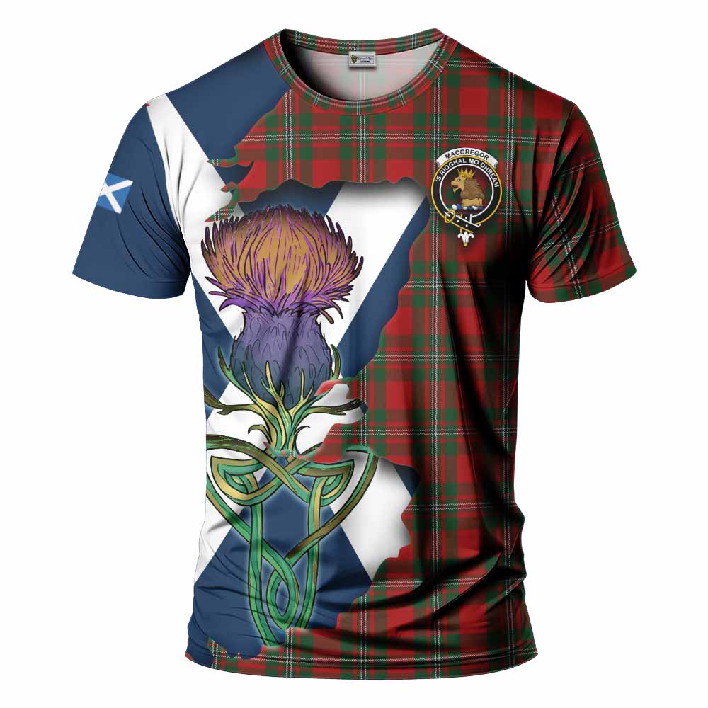 MacGregor (McGregor) Tartan Family Crest T-Shirt Scottish Thistle Celtic Inspired Kid's Shirt - Tartan Vibes Clothing