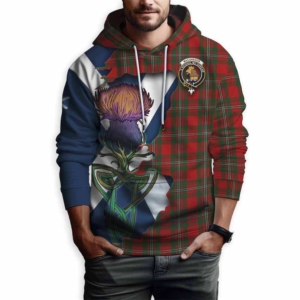 MacGregor (McGregor) Tartan Family Crest Hoodie Scottish Thistle Celtic Inspired Pullover Hoodie - Tartan Vibes Clothing