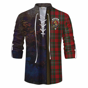 MacGregor (McGregor) Tartan Family Crest Ghillie Kilt Shirt Alba Gu Brath Be Brave Lion Ancient Style Men - Tartan Vibes Clothing