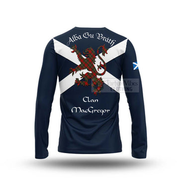 MacGregor (McGregor) Tartan Lion Rampant Long Sleeve T-Shirt  Proudly Display Your Heritage with Alba Gu Brath and Clan Name