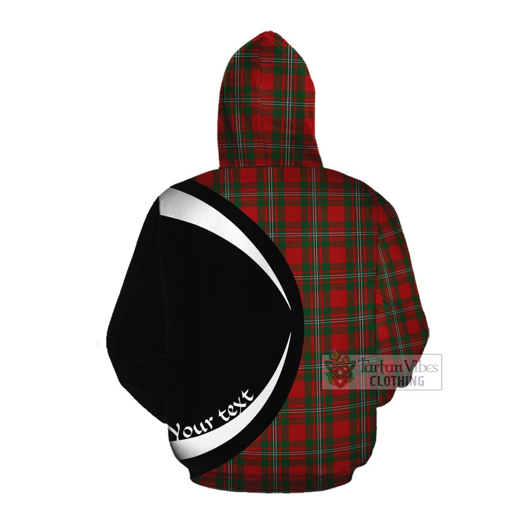 Tartan Vibes Clothing MacGregor (McGregor) Tartan Cotton Hoodie with Family Crest Circle Style