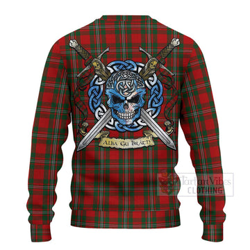 MacGregor (McGregor) Tartan Ugly Sweater with Family Crest Celtic Skull Style - Tartan Vibes Clothing