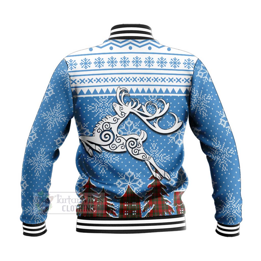 Tartan Vibes Clothing MacGregor (McGregor) Clan Christmas Baseball Jacket Celtic Reindeer Style