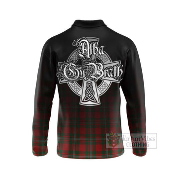 MacGregor (McGregor) Tartan Long Sleeve Polo Shirt Featuring Alba Gu Brath Family Crest Celtic Inspired