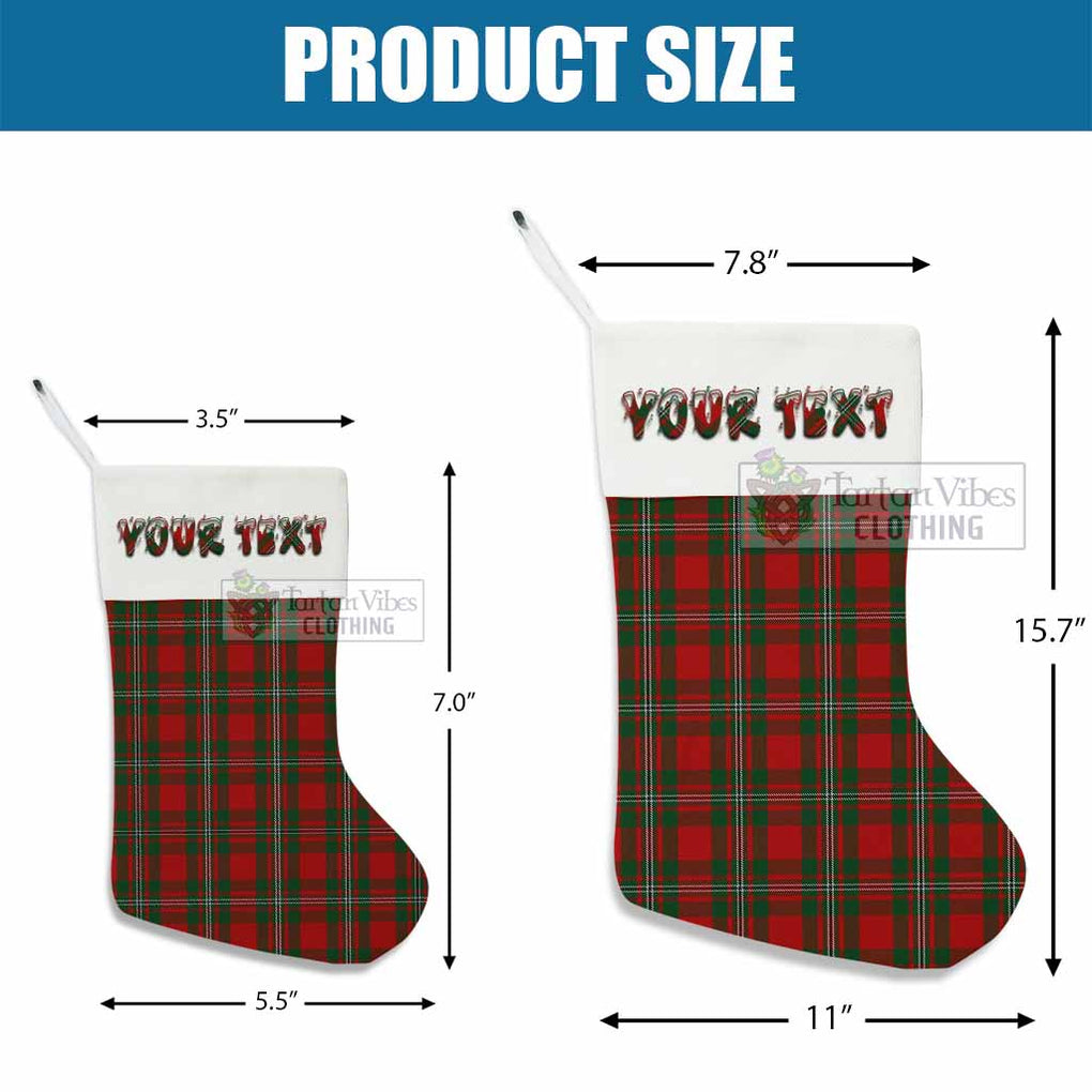 Tartan Vibes Clothing MacGregor (McGregor) Tartan Christmas Stocking with Personalized Text