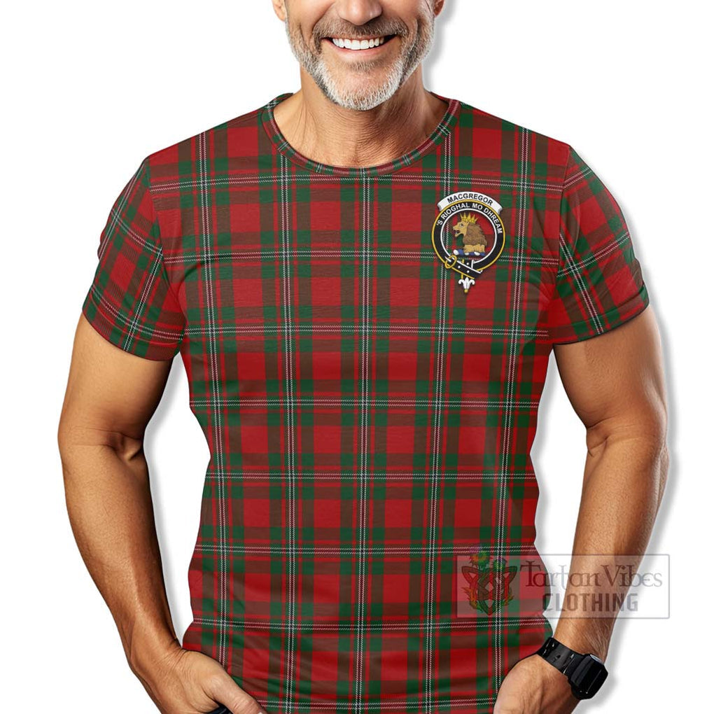 Tartan Vibes Clothing MacGregor (McGregor) Tartan T-Shirt with Family Crest Celtic Skull Style