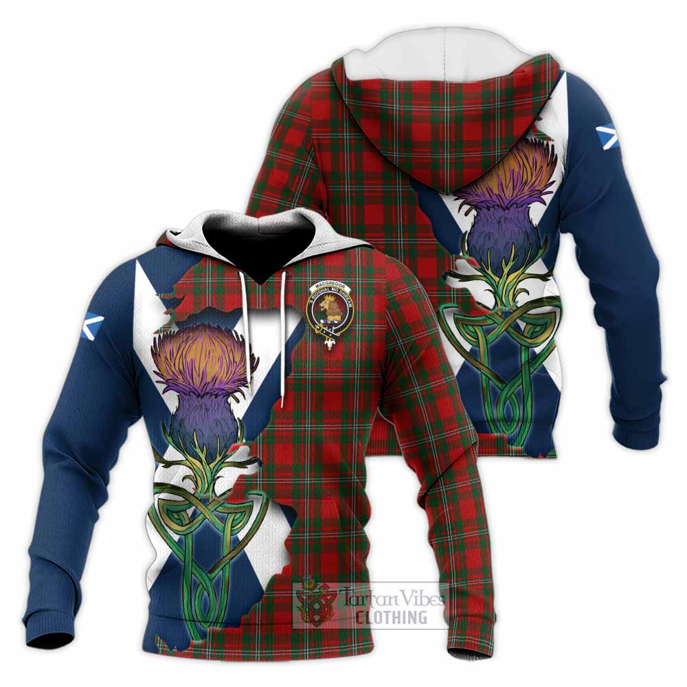 MacGregor (McGregor) Tartan Family Crest Knitted Hoodie Scottish Thistle Celtic Inspired - Tartan Vibes Clothing