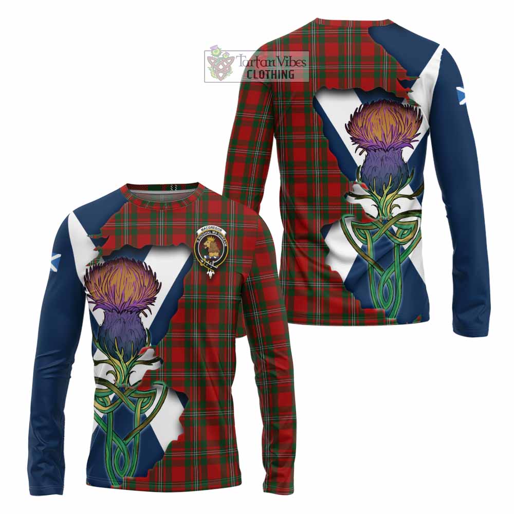MacGregor (McGregor) Tartan Family Crest Long Sleeve T-Shirt Scottish Thistle Celtic Inspired - Tartan Vibes Clothing