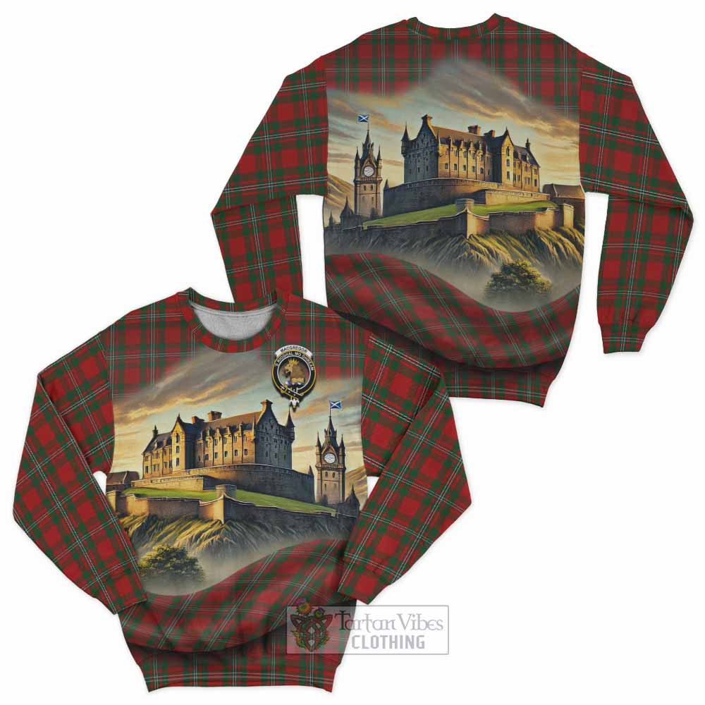MacGregor (McGregor) Tartan Family Crest Sweatshirt with Scottish Ancient Castle Style - Tartan Vibes Clothing