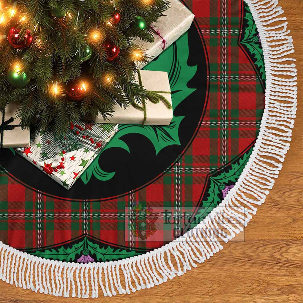 Tartan Vibes Clothing MacGregor (McGregor) Tartan Christmas Tree Skirt Scottish Thistle Style