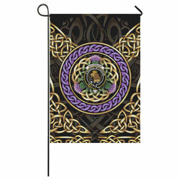 MacGregor (McGregor) Clan Crest Garden Flag Celtic Scottish Thistle 59 × 35 in (150 × 89 cm) - Tartan Vibes Clothing