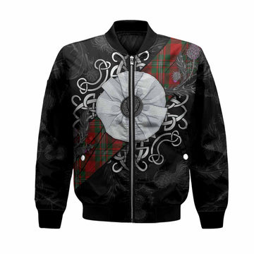 MacGregor (McGregor) Tartan Bomber Jacket Jacobite White Rose Unisex Black - Tartan Vibes Clothing