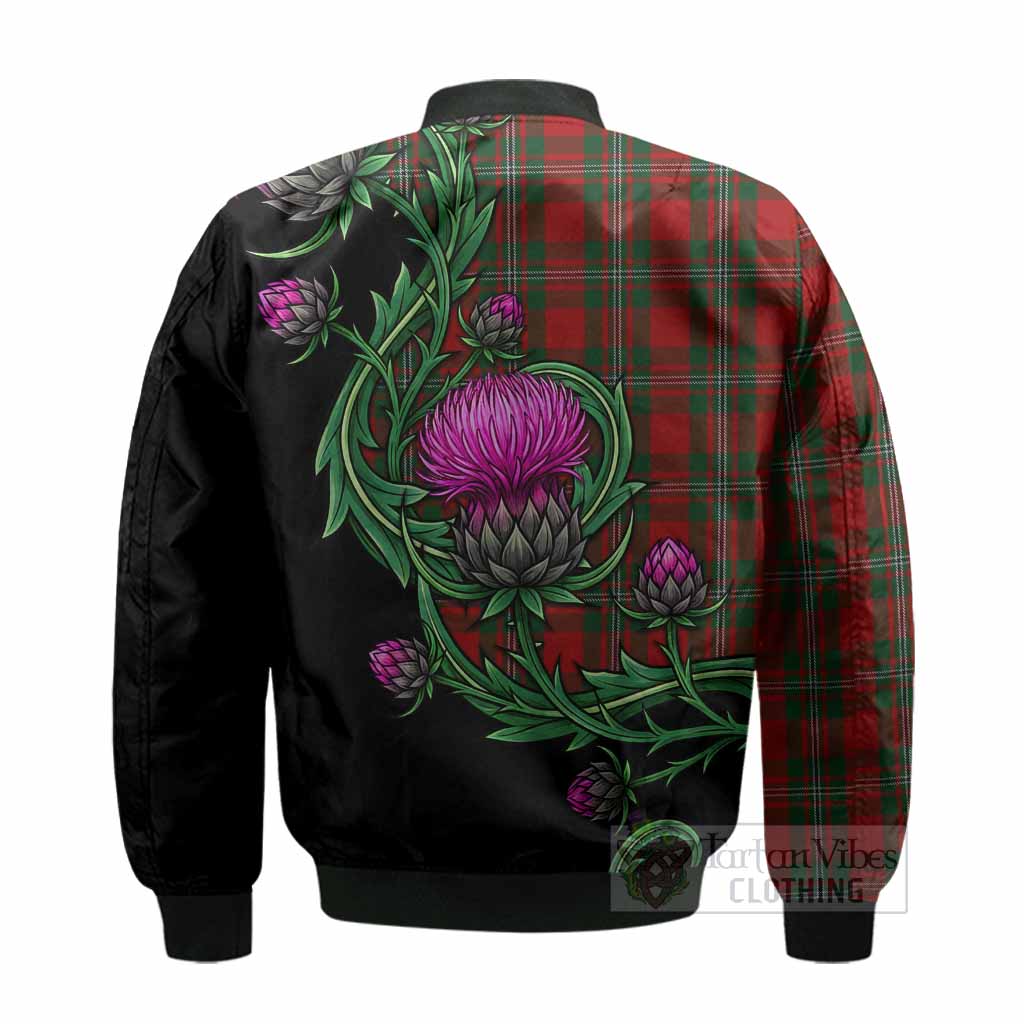 MacGregor (McGregor) Tartan Bomber Jacket Resilient Scottish Thistle - Tartan Vibes Clothing