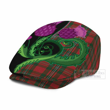 MacGregor (McGregor) Tartan Flat Cap, Jeff Cap Traditional Scottish Thistle - Tartan Vibes Clothing