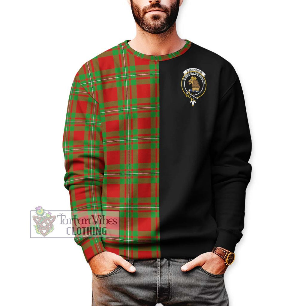 MacGregor Modern Tartan Sweatshirt with Family Crest and Half Of Me Style Unisex - Tartanvibesclothing Shop