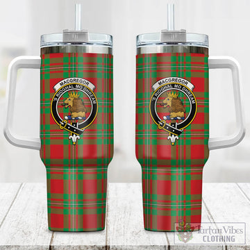 MacGregor Modern Tartan and Family Crest Tumbler with Handle