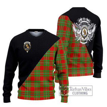 MacGregor Modern Tartan Ugly Sweater with Family Crest and Military Logo Style