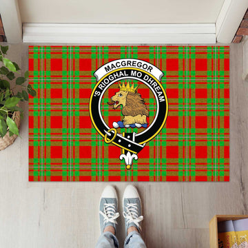 MacGregor Modern Tartan Door Mat with Family Crest