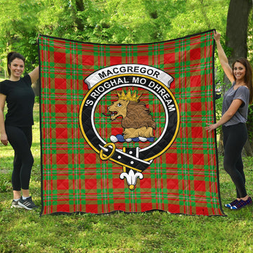 MacGregor Modern Tartan Quilt with Family Crest