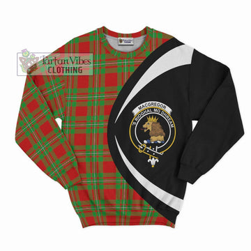 MacGregor Modern Tartan Sweatshirt with Family Crest Circle Style