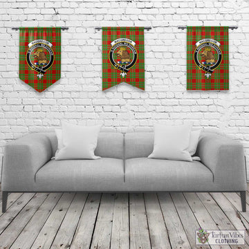 MacGregor Modern Tartan Gonfalon, Tartan Banner with Family Crest