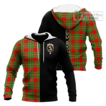 MacGregor Modern Tartan Knitted Hoodie with Family Crest and Half Of Me Style