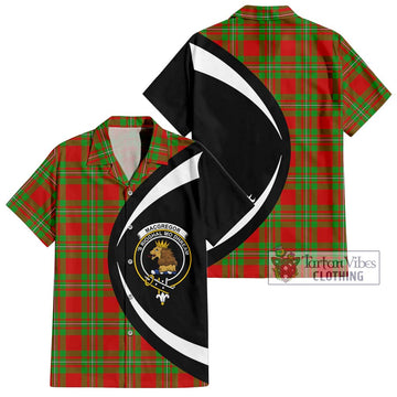 MacGregor Modern Tartan Short Sleeve Button Up with Family Crest Circle Style