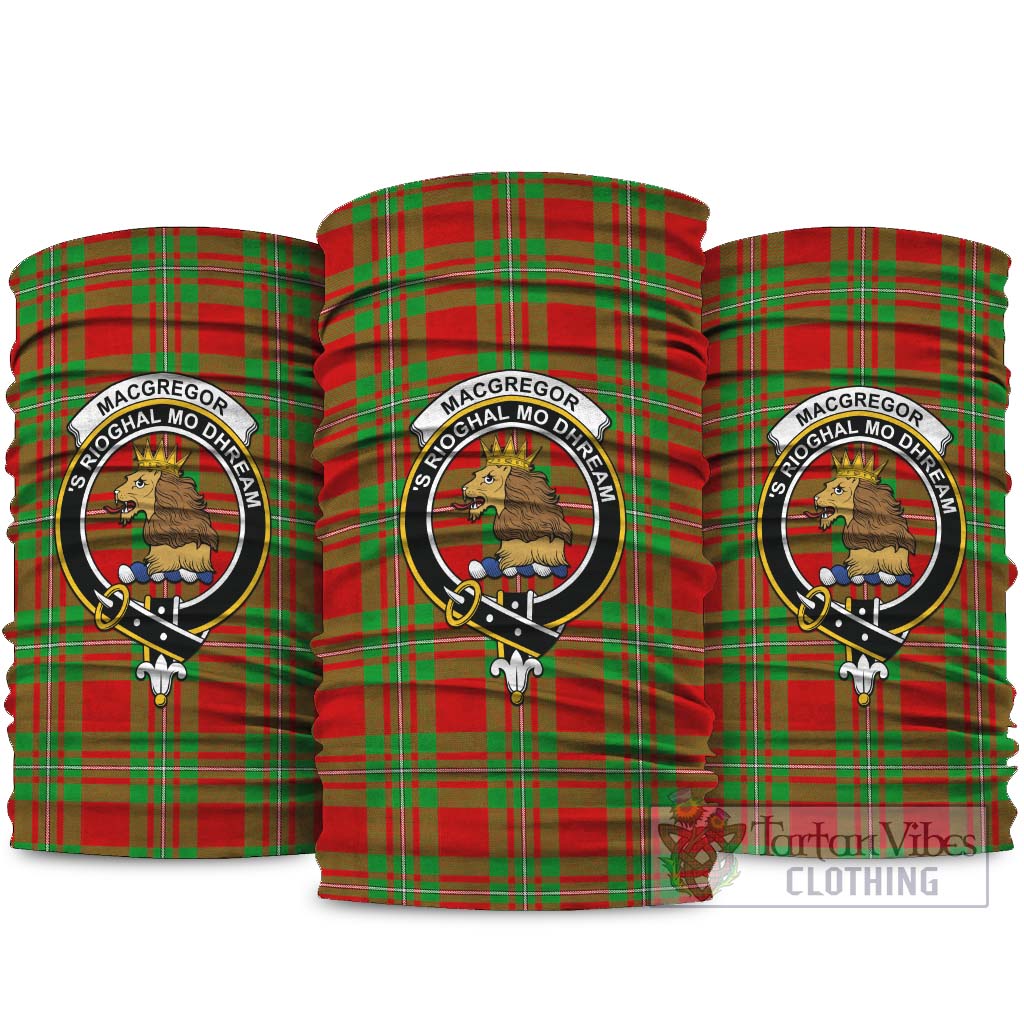 MacGregor Modern Tartan Neck Gaiters, Tartan Bandanas, Tartan Head Band with Family Crest