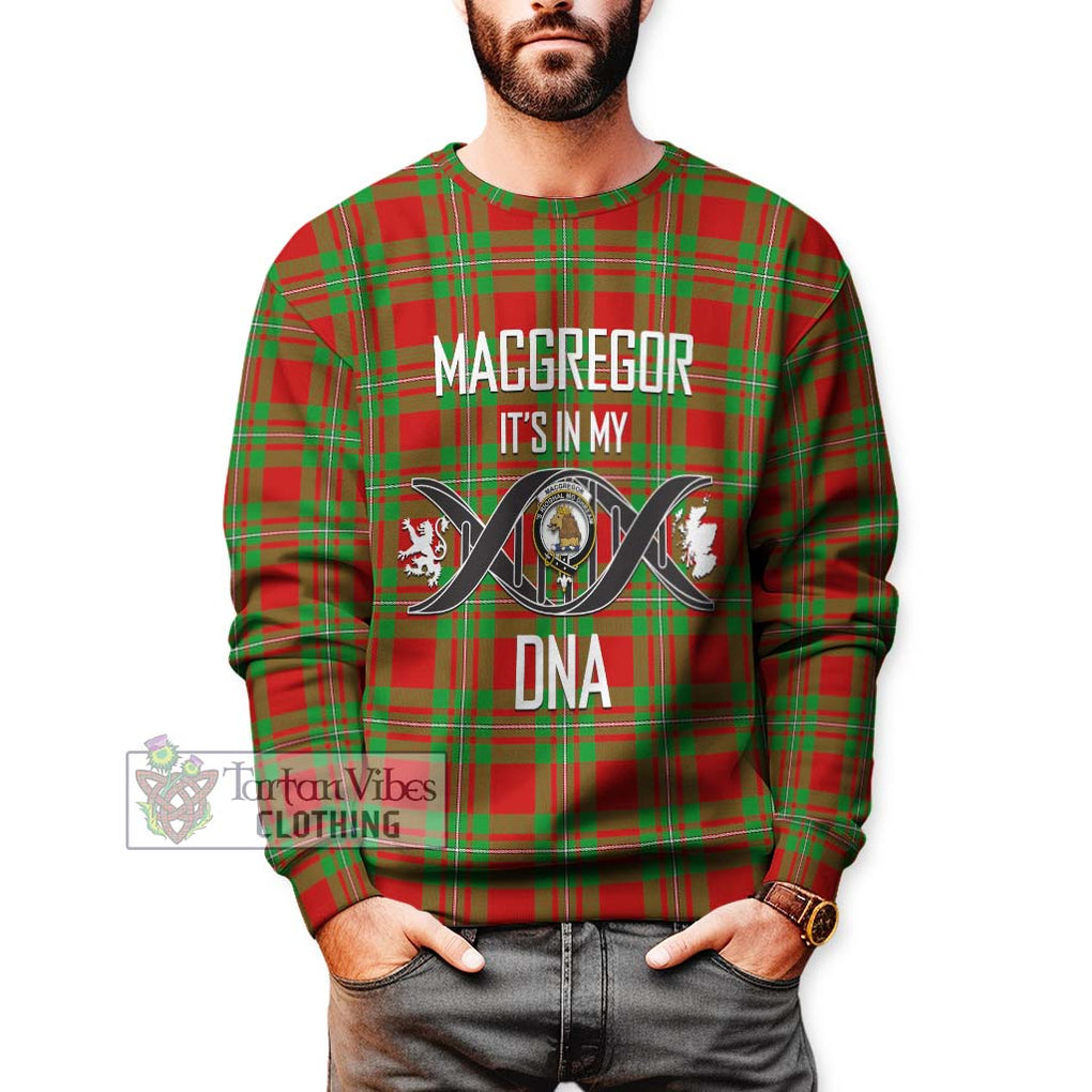 MacGregor Modern Tartan Sweatshirt with Family Crest DNA In Me Style Unisex - Tartanvibesclothing Shop