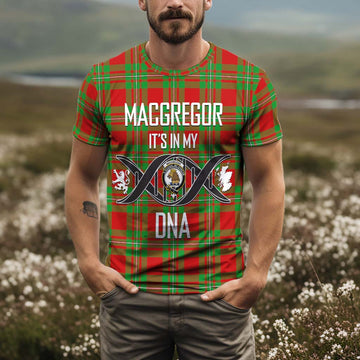 MacGregor Modern Tartan T-Shirt with Family Crest DNA In Me Style