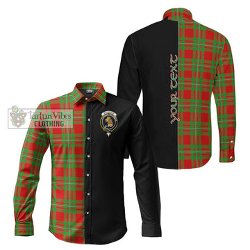 MacGregor Modern Tartan Long Sleeve Button Shirt with Family Crest and Half Of Me Style