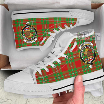 MacGregor Modern Tartan High Top Shoes with Family Crest