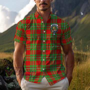 MacGregor Modern Tartan Cotton Hawaiian Shirt with Family Crest