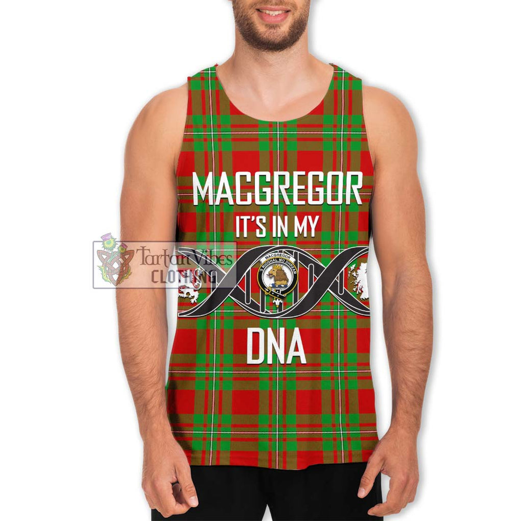 MacGregor Modern Tartan Men's Tank Top with Family Crest DNA In Me Style Men - Tartanvibesclothing Shop