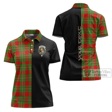 MacGregor Modern Tartan Women's Polo Shirt with Family Crest and Half Of Me Style