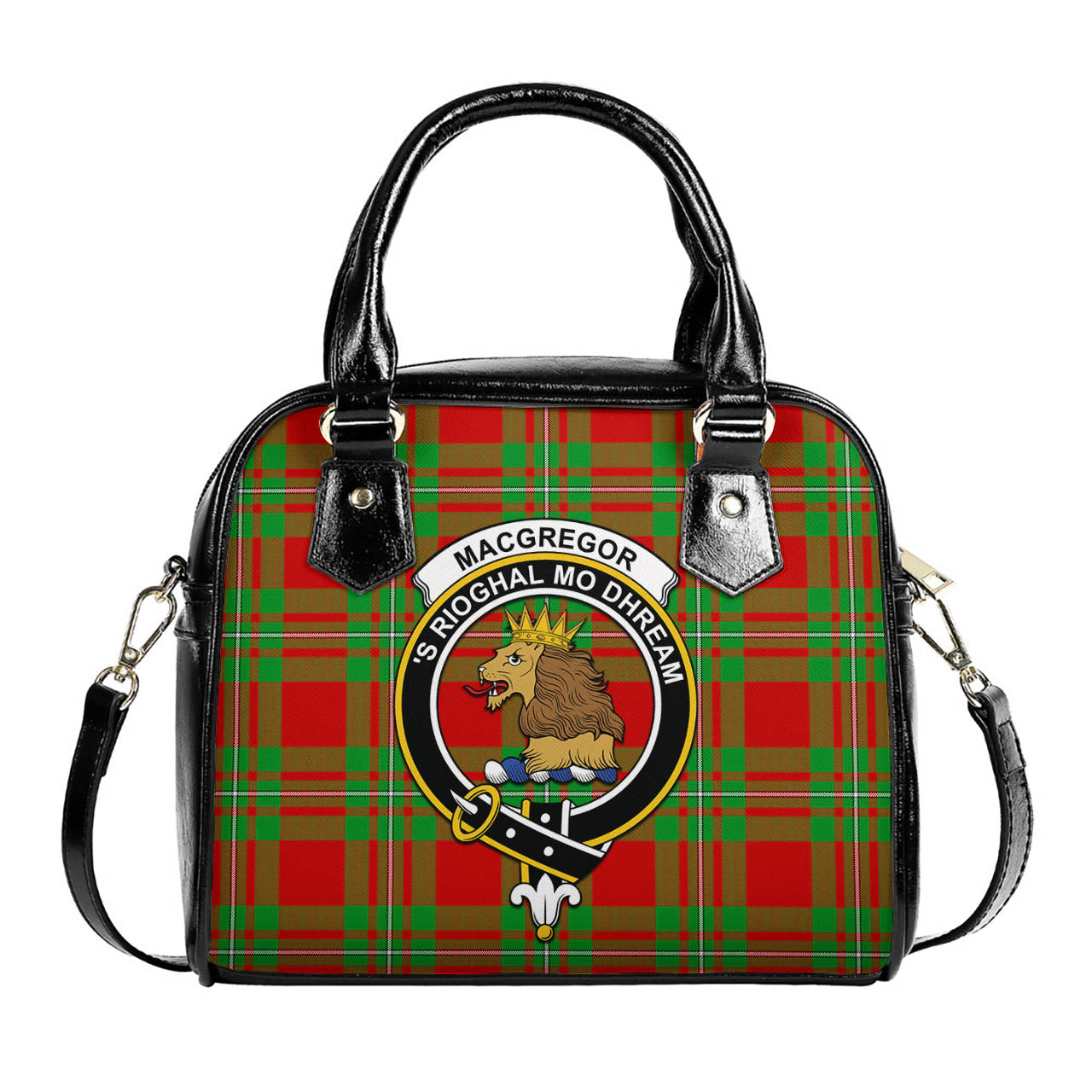 MacGregor Modern Tartan Shoulder Handbags with Family Crest One Size 6*25*22 cm - Tartanvibesclothing