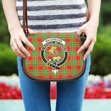 MacGregor Modern Tartan Saddle Bag with Family Crest