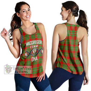 MacGregor Modern Tartan Women's Racerback Tanks with Family Crest DNA In Me Style