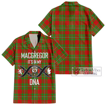 MacGregor Modern Tartan Short Sleeve Button Shirt with Family Crest DNA In Me Style